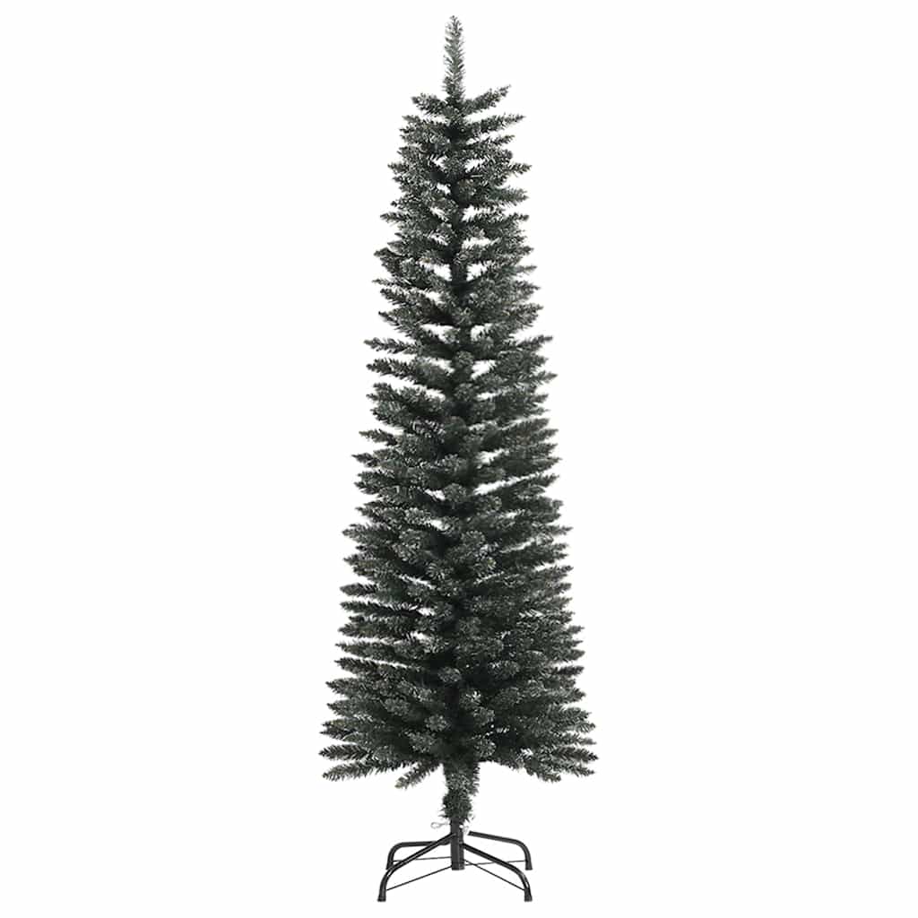 Vidaxl kunstkerstboom mit Standard schmal 150 cm PVC -Grün