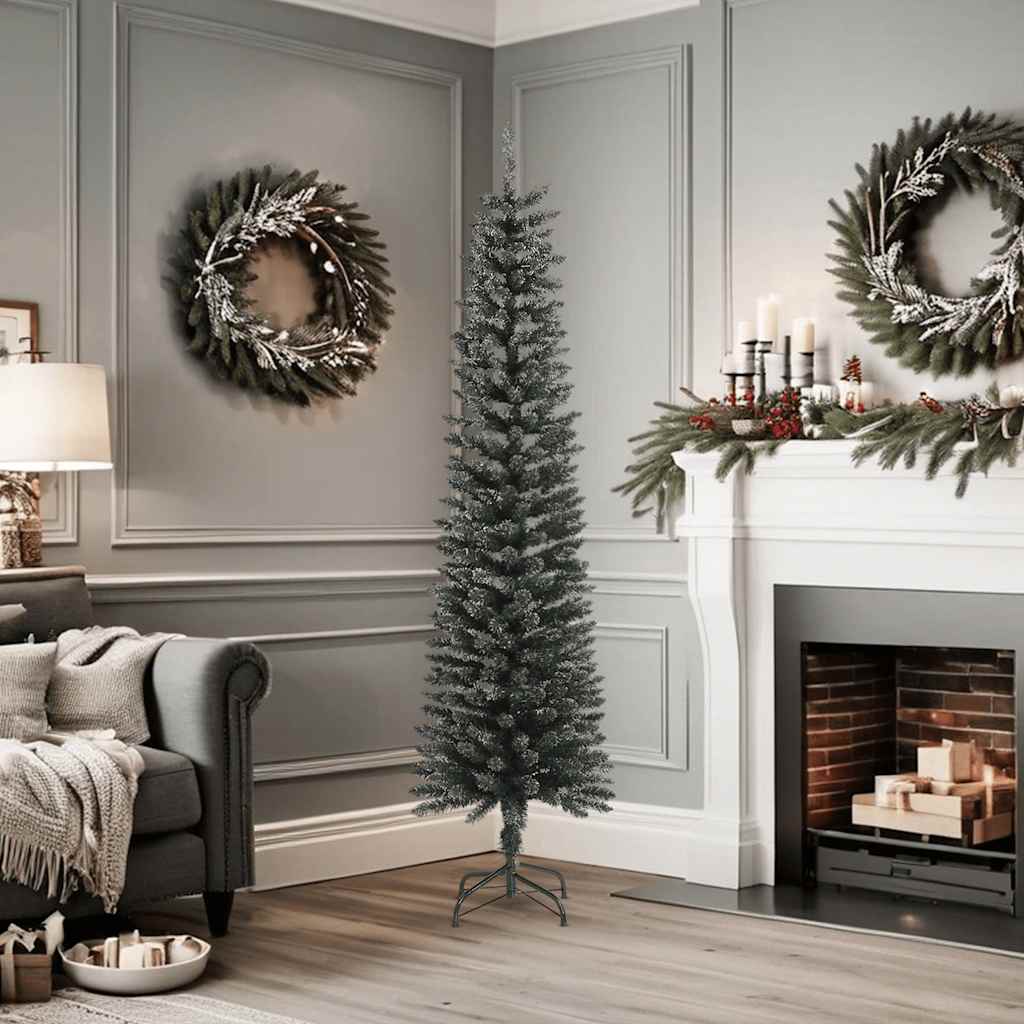 Vidaxl Kunstkerstboom mit Standardschmal 180 cm PVC Green