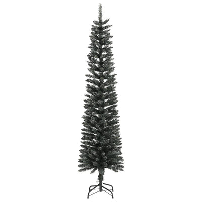 Vidaxl kunstkerstboom mit Standard schmal 240 cm PVC -Grün