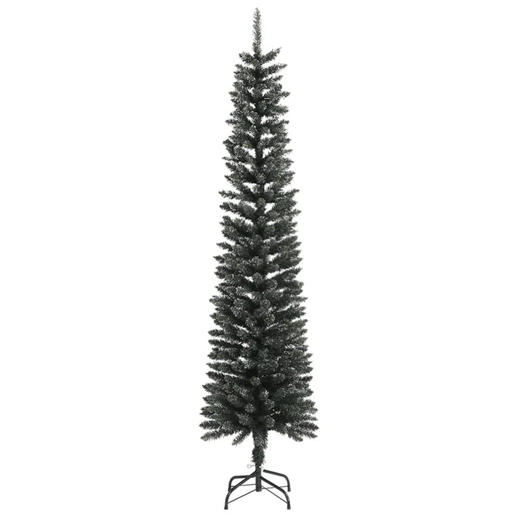 Vidaxl kunstkerstboom mit Standard schmal 240 cm PVC -Grün