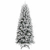 Vidaxl Kunstkerstboom mit Schnee 150 cm PVC und PE