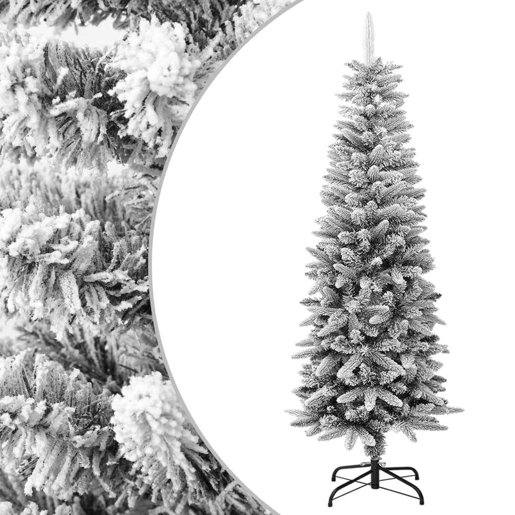 Vidaxl Kunstkerstboom mit Schneeschmale 150 cm PVC und PE