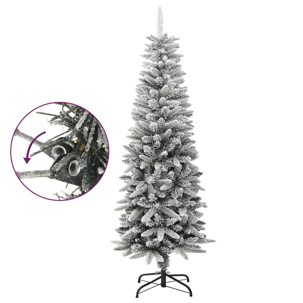 Vidaxl Kunstkerstboom mit Schneeschmale 150 cm PVC und PE