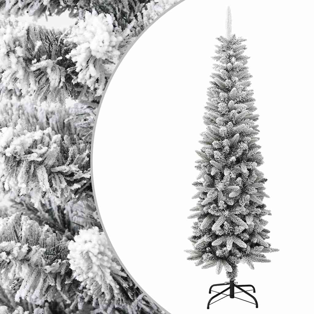 Vidaxl Kunstkerstboom mit schneebeschmaler 180 cm PVC und PE