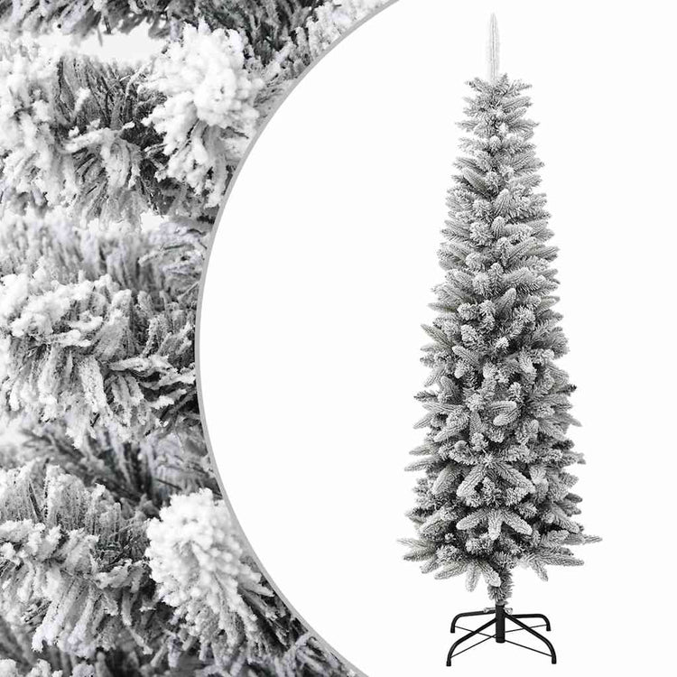 Vidaxl Kunstkerstboom mit schneebeschmaler 180 cm PVC und PE