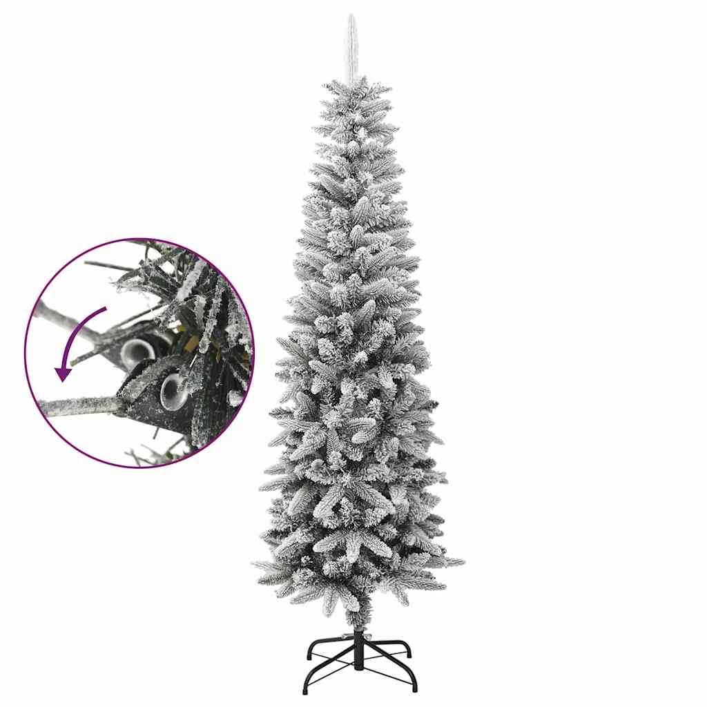 Vidaxl Kunstkerstboom mit schneebeschmaler 180 cm PVC und PE