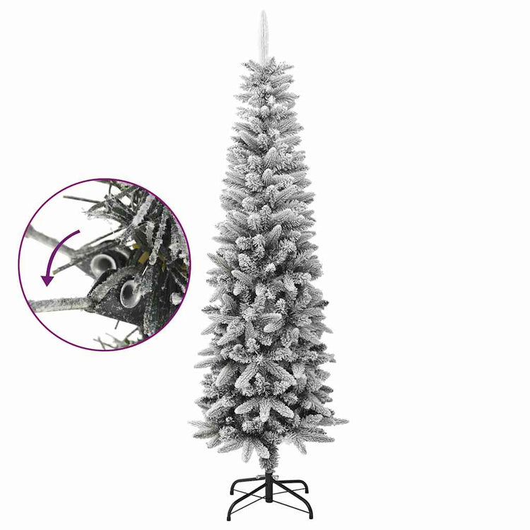 Vidaxl Kunstkerstboom mit schneebeschmaler 180 cm PVC und PE