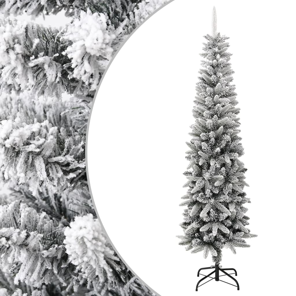 Vidaxl Kunstkerstboom mit Schneeschmale 240 cm PVC und PE