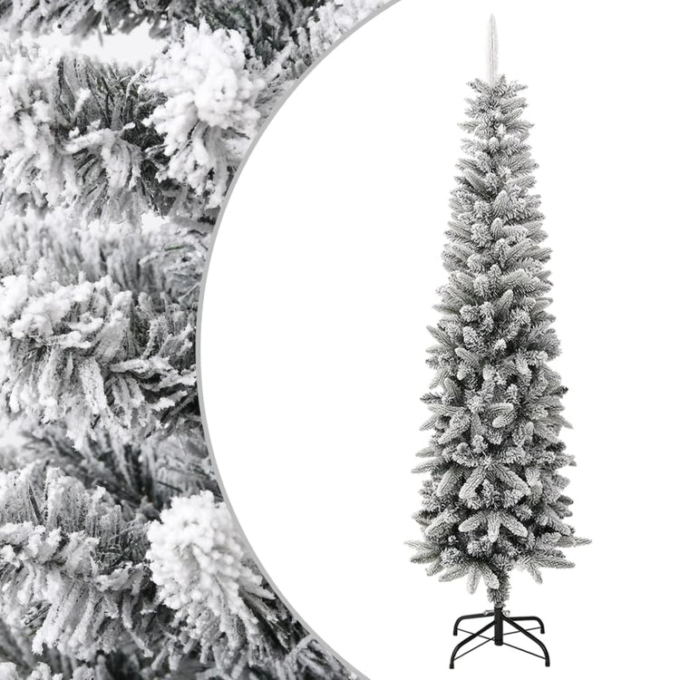 Vidaxl Kunstkerstboom mit Schneeschmale 240 cm PVC und PE