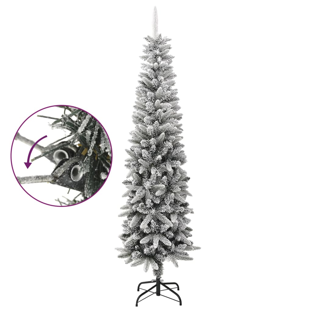 Vidaxl Kunstkerstboom mit Schneeschmale 240 cm PVC und PE