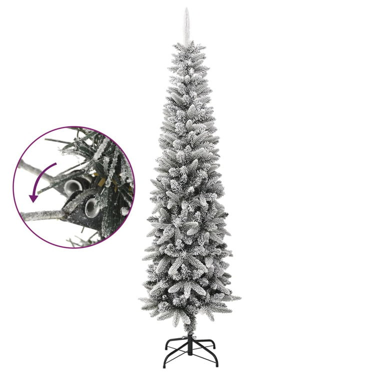 Vidaxl Kunstkerstboom mit Schneeschmale 240 cm PVC und PE