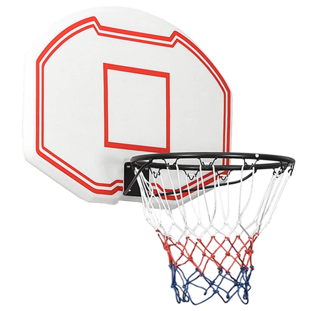 VIDAXL -Basketballbrett 90x60x2 cm Polyethylenweiß