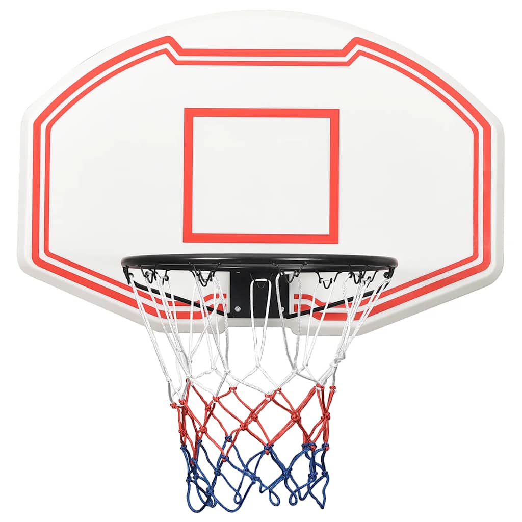 VIDAXL -Basketballbrett 90x60x2 cm Polyethylenweiß