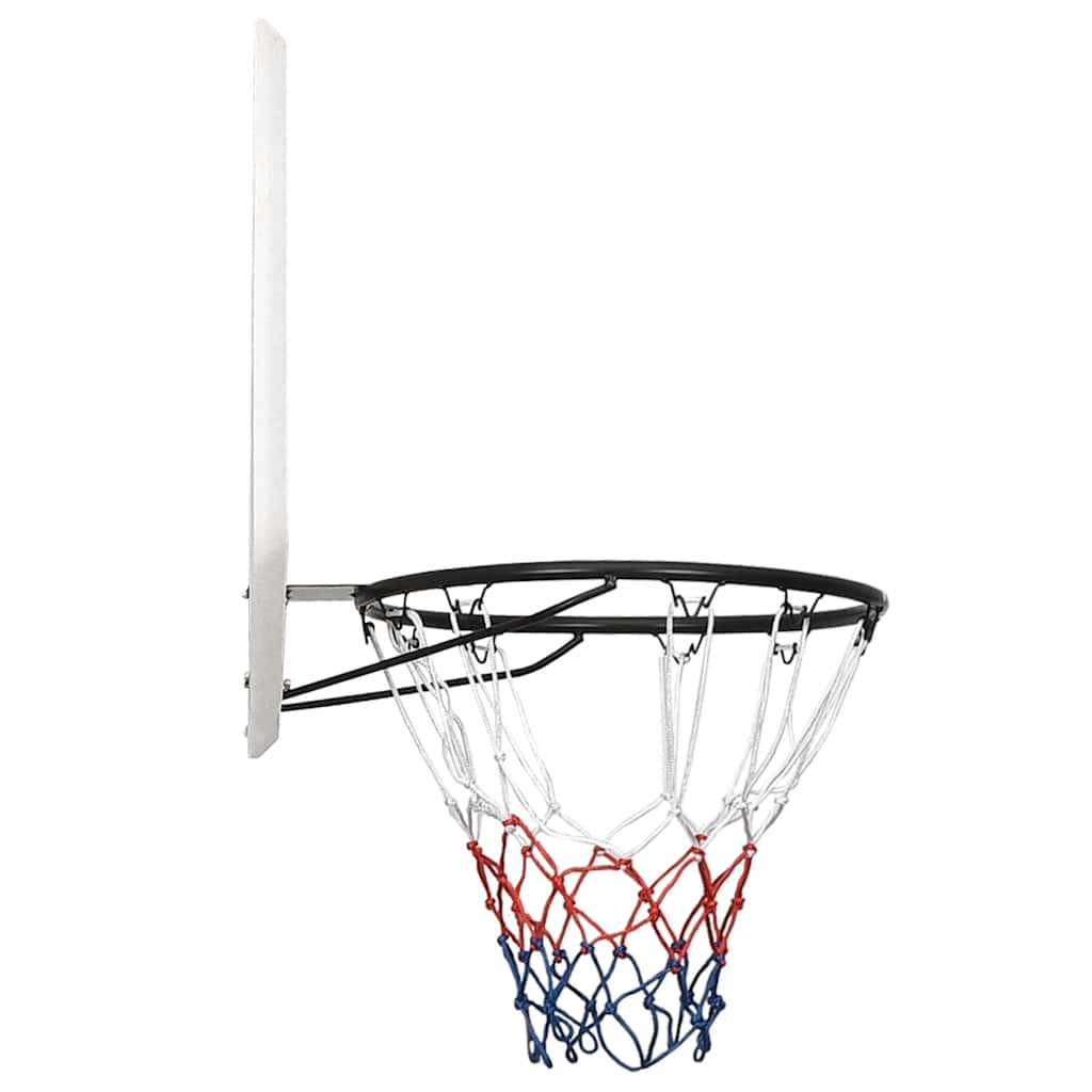 VIDAXL -Basketballbrett 90x60x2 cm Polyethylenweiß