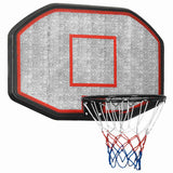 Vidaxl Basketball Board 109x71x3 cm Polyethylenschwarz - afbeelding 1