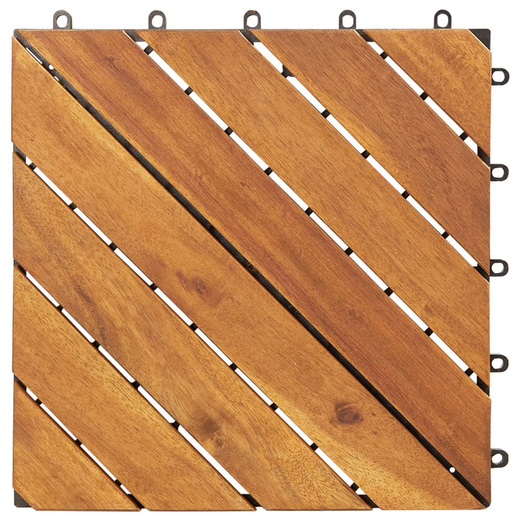 VIDAXL -Terrassenfliesen 20 Stcs 30 x 30 cm Festes Akazieholzbraun