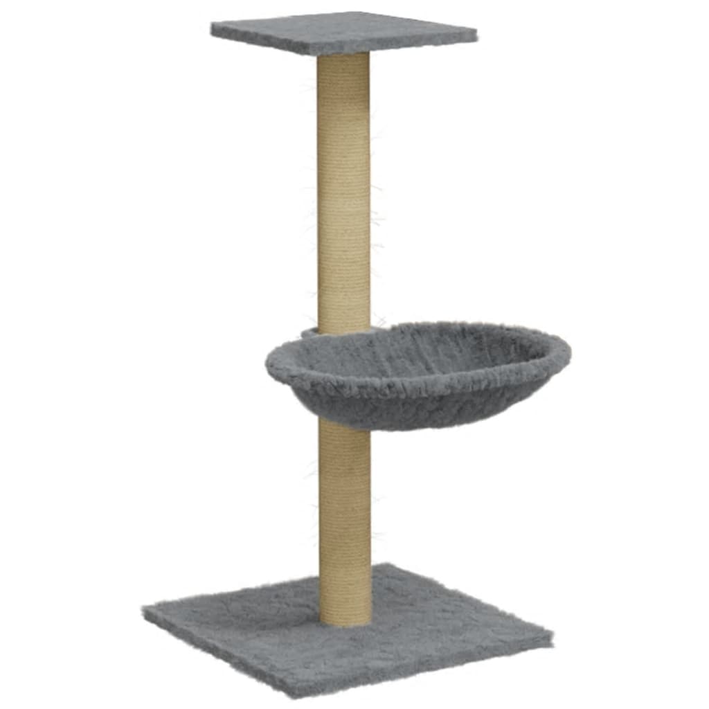 Vidaxl -Katzenmöbel mit Sisalkratzer nach 74 cm hellgrau