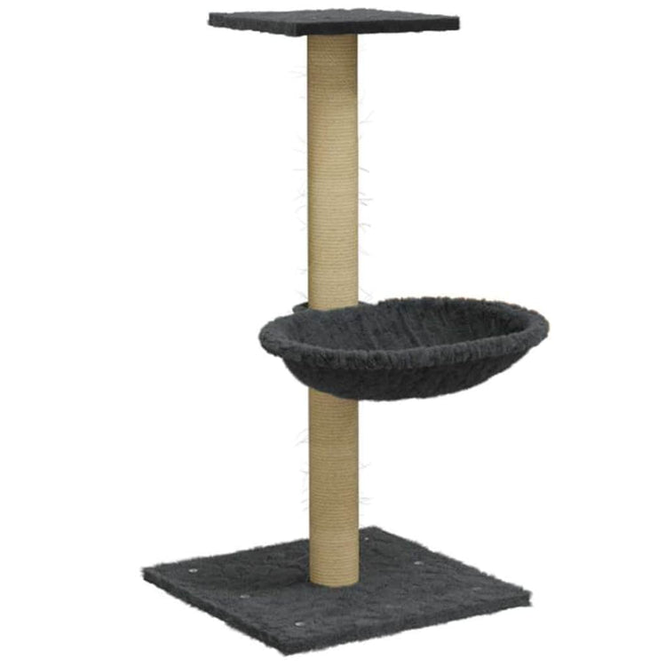 Vidaxl -Katzenmöbel mit Sisalkratzer nach 74 cm dunkelgrau