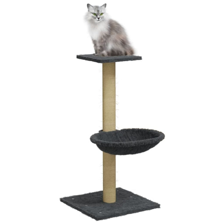 Vidaxl -Katzenmöbel mit Sisalkratzer nach 74 cm dunkelgrau