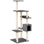 Vidaxl -Katzenmöbel mit Sisal -Kratzern 142 cm dunkelgrau - afbeelding 2