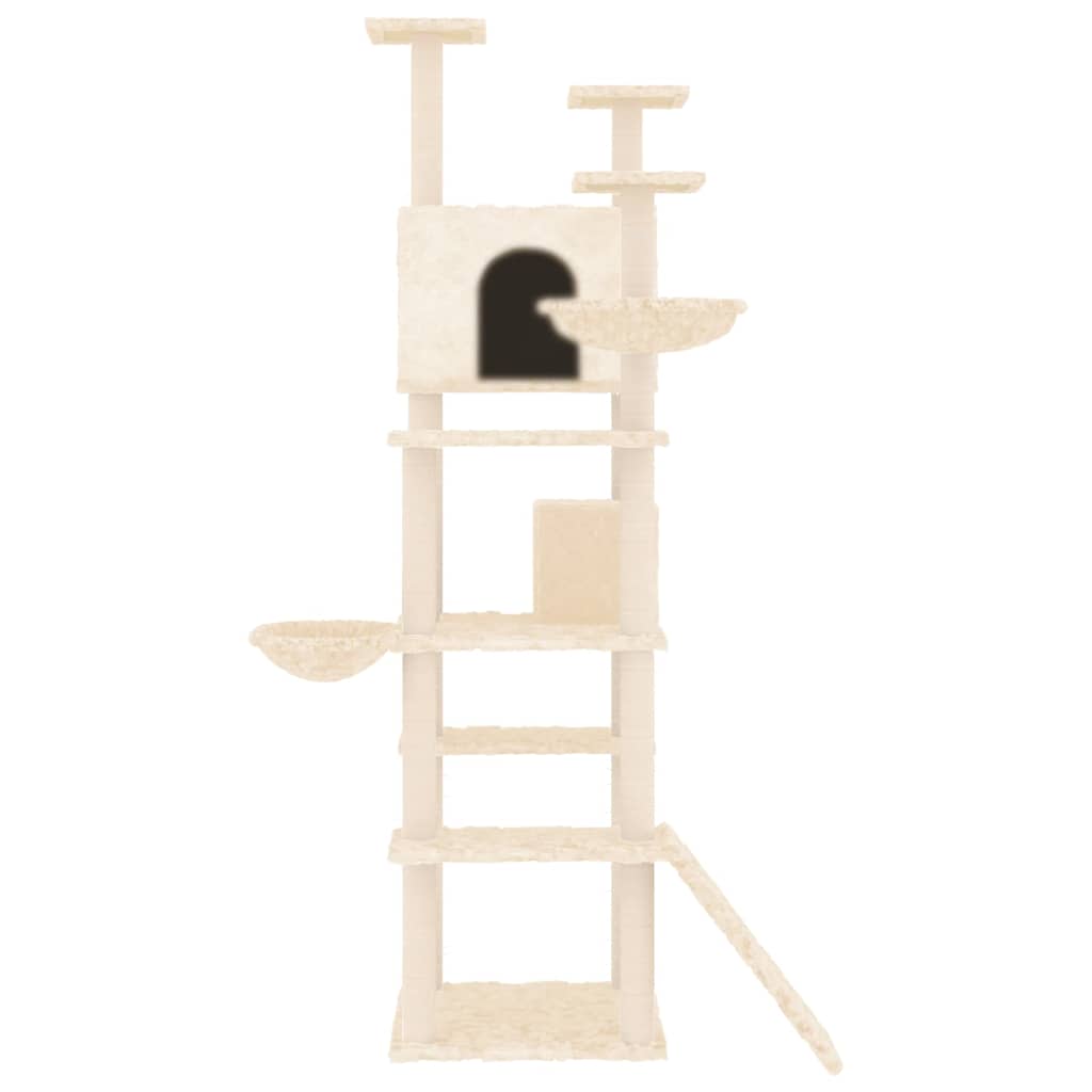Vidaxl -Katzenmöbel mit Sisal -Kratzerpfosten 191 cm Creme -Colored