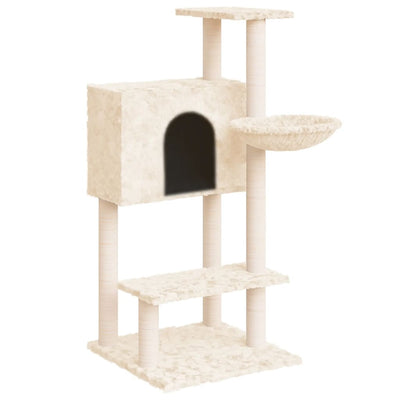 Vidaxl -Katzenmöbel mit Sisal -Kratzerpfosten 108,5 cm Creme -Colored