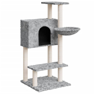 Vidaxl -Katzenmöbel mit Sisal -Kratzerpfosten 108,5 cm hellgrau