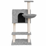 Vidaxl -Katzenmöbel mit Sisal -Kratzerpfosten 108,5 cm hellgrau - afbeelding 3