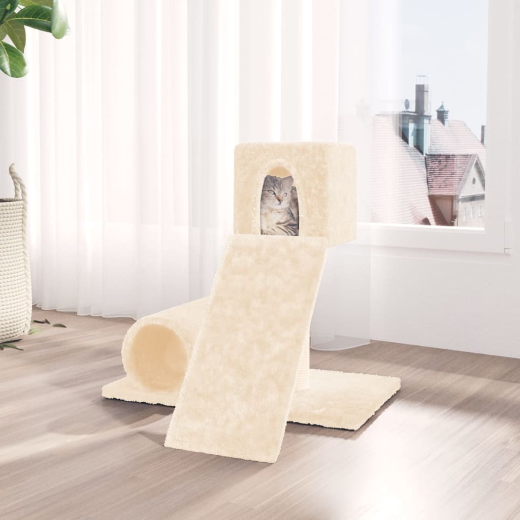Vidaxl -Katzenmöbel mit Sisal -Kratzer nach 59 cm cremefarben -gelöscht