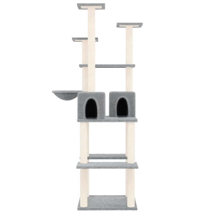 Vidaxl -Katzenmöbel mit Sisal -Kratzerpfosten 167 cm hellgrau