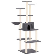 Vidaxl -Katzenmöbel mit Sisal -Kratzerpfosten 167 cm dunkelgrau - afbeelding 2