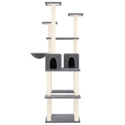 Vidaxl -Katzenmöbel mit Sisal -Kratzerpfosten 167 cm dunkelgrau - afbeelding 3