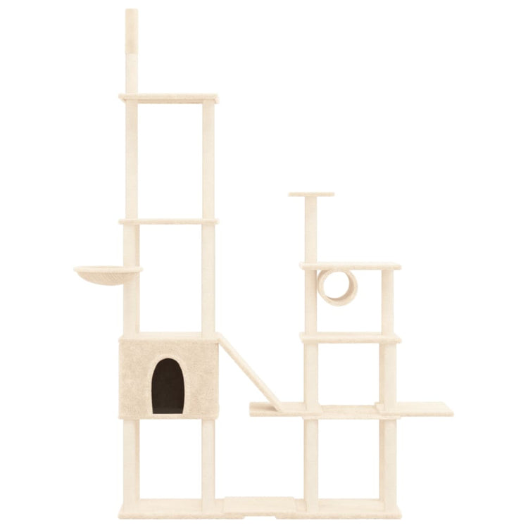 Vidaxl -Katzenmöbel mit Sisal -Kratzerpfosten 279 cm Creme -Colored