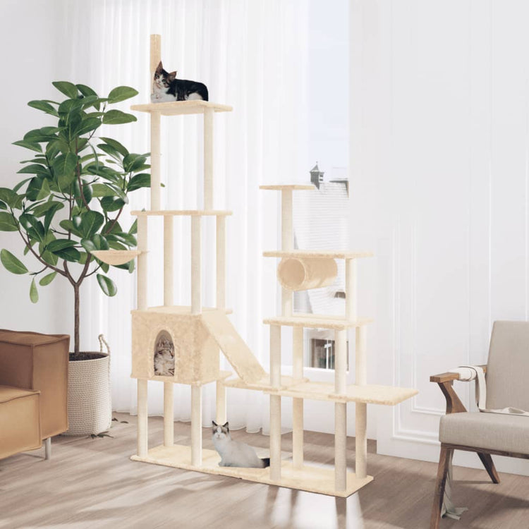 Vidaxl -Katzenmöbel mit Sisal -Kratzerpfosten 279 cm Creme -Colored