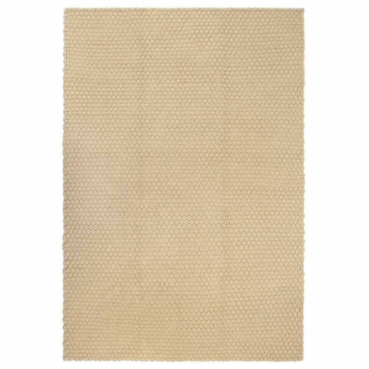 VIDAXL Rechteckige 120x180 cm Baumwolle natürlich