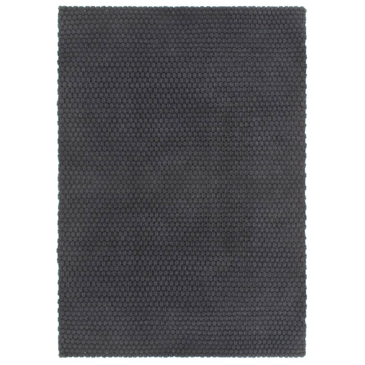 Vidaxl Teppich rechteckig 120x180 cm Baumwoll -Anthrazit -gelöscht