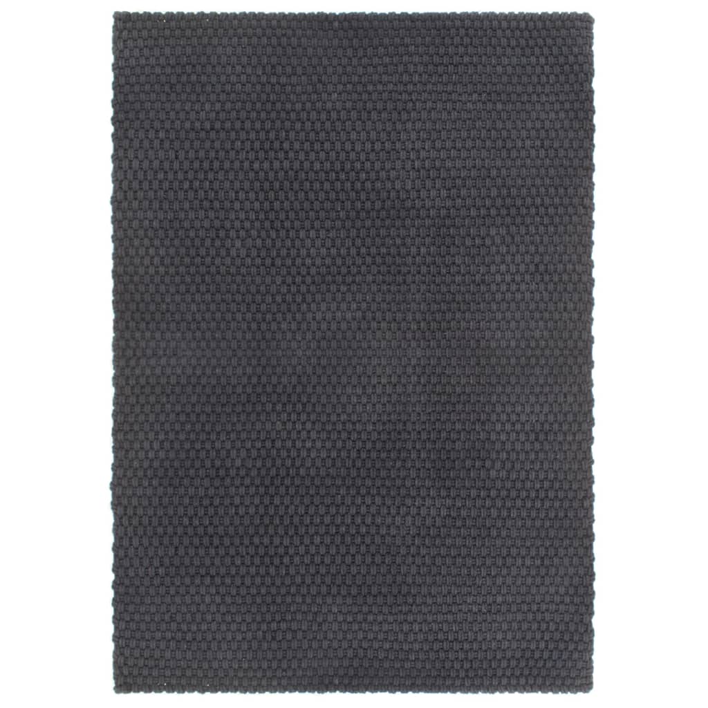 VIDAXL Rechteckige 160x230 cm Jute Anthrazit -ausgelöst