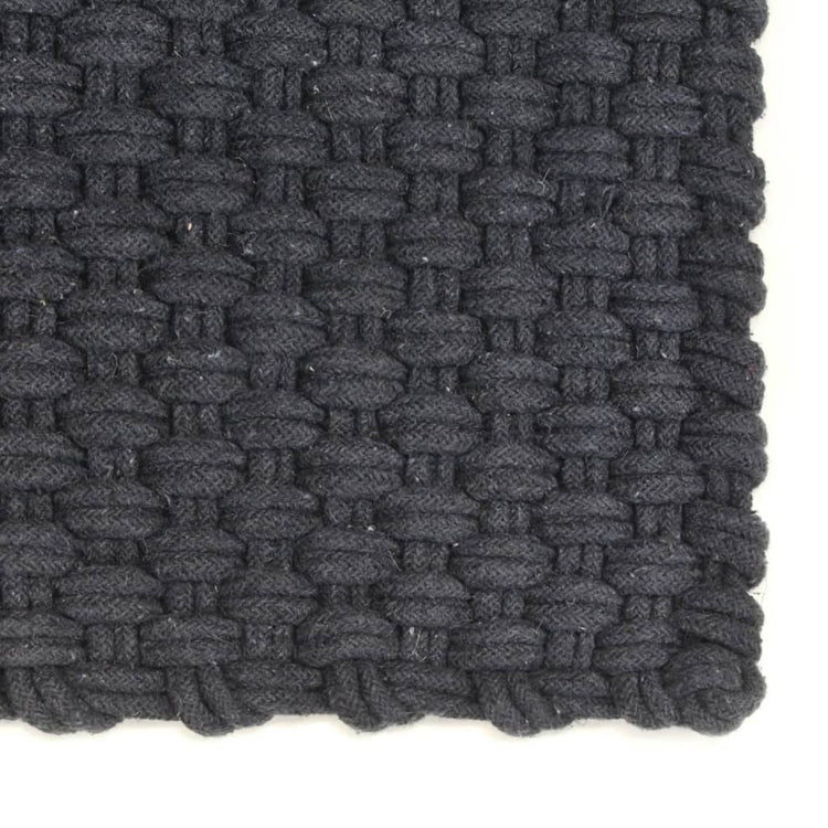 Vidaxl Teppich rechteckig 180x250 cm Baumwoll -Anthrazit -gelöscht