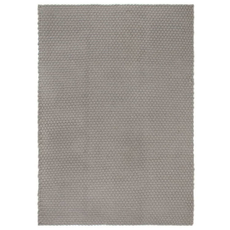 VIDAXL Rechteckung 80x160 cm Baumwollgrau