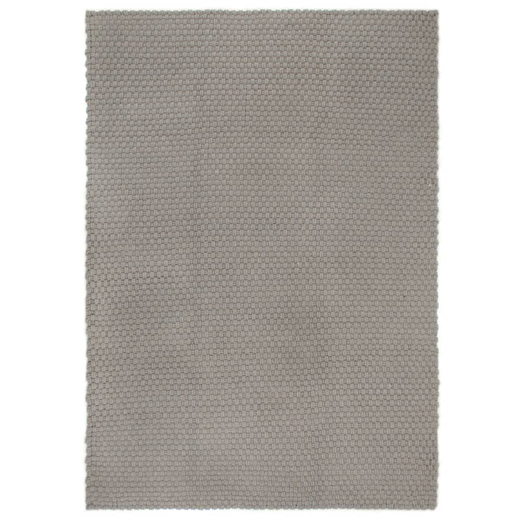 VIDAXL Rechteckige 160x230 cm Baumwollgrau
