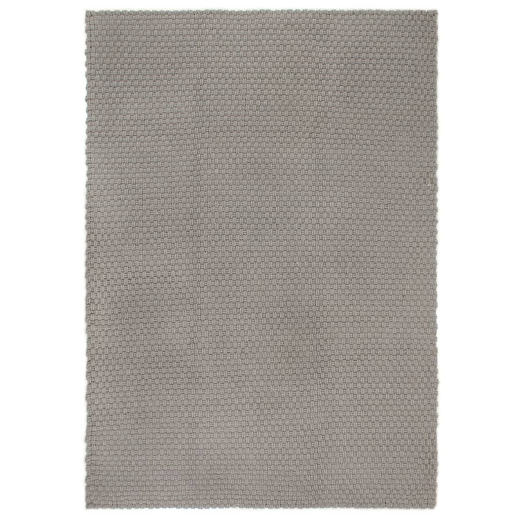 VIDAXL Rechteckige 180x250 cm Baumwollgrau