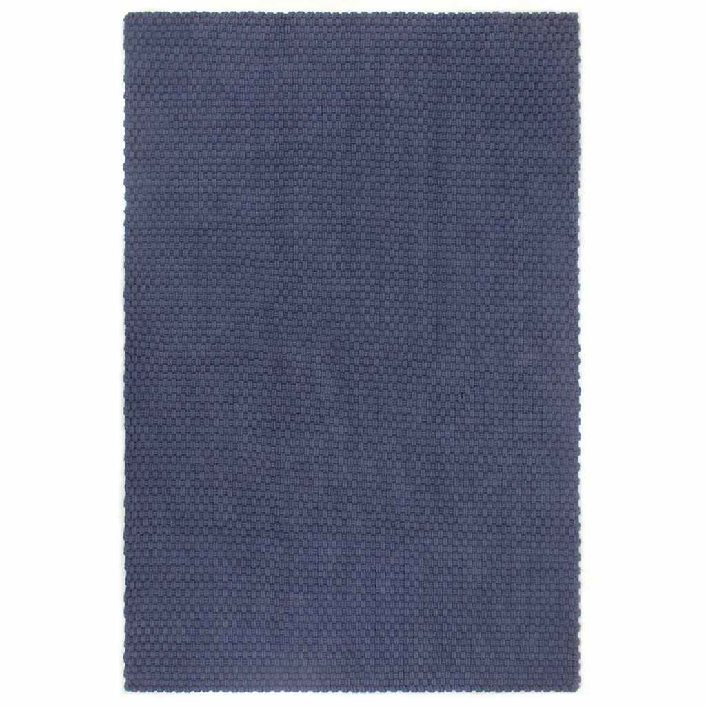 VIDAXL Rechteckige 120x180 cm Baumwollmarineblau