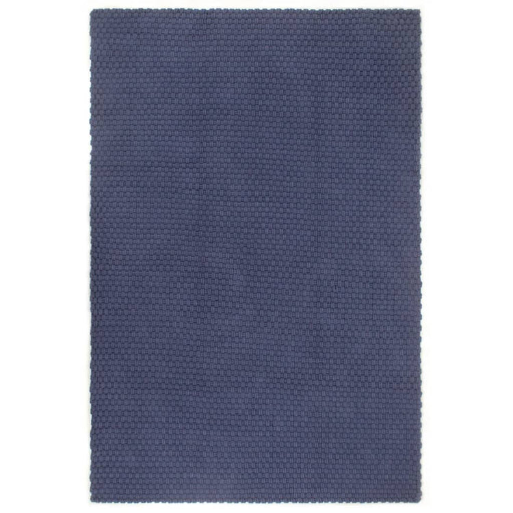 Vidaxl Teppich rechteckig 160x230 cm Baumwollmarineblau