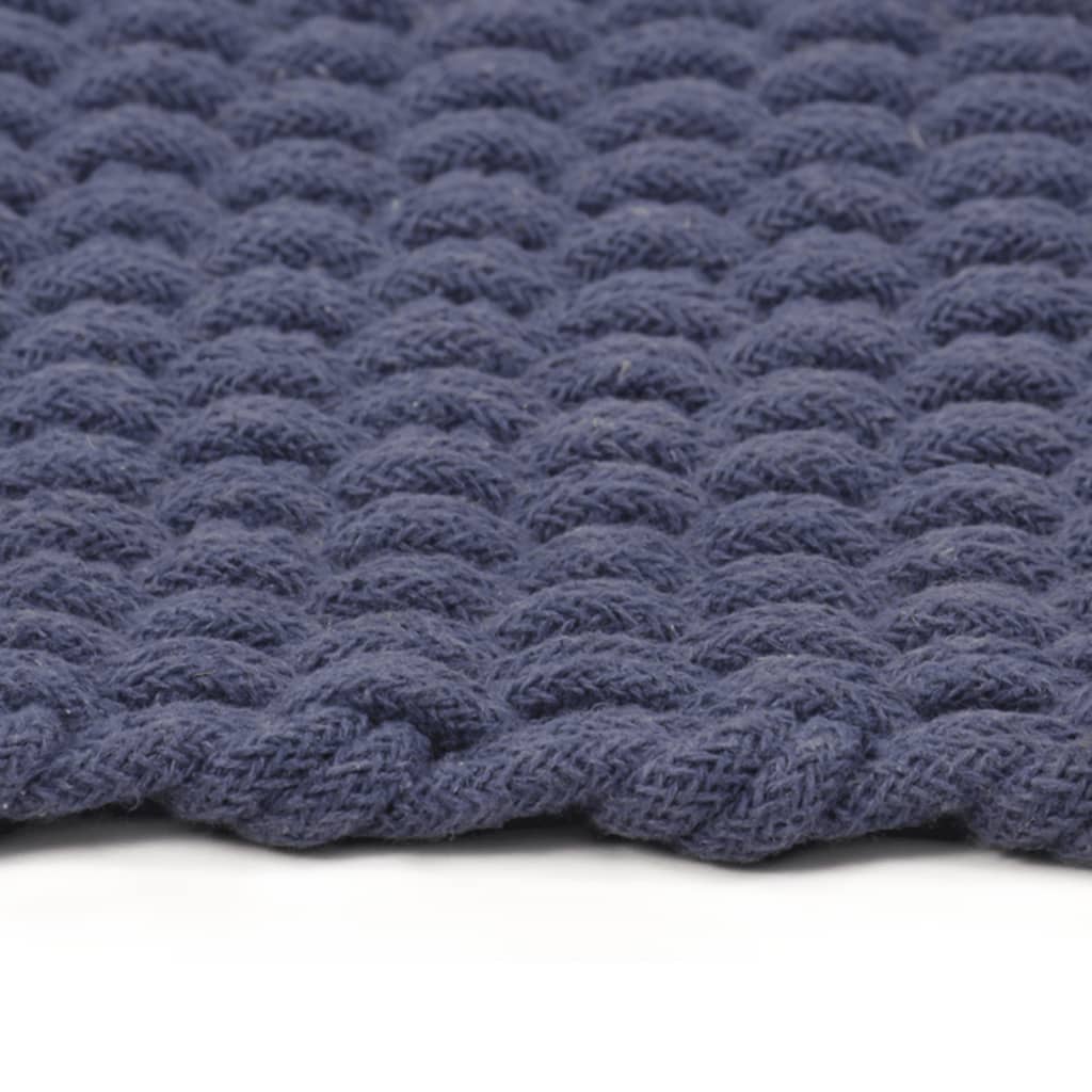 VIDAXL Rechteckige 180x250 cm Baumwollmarineblau