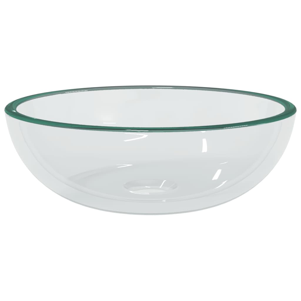 VIDAXL WASHBAIN 35X12 CM TEMPERTE GLASE Transparent