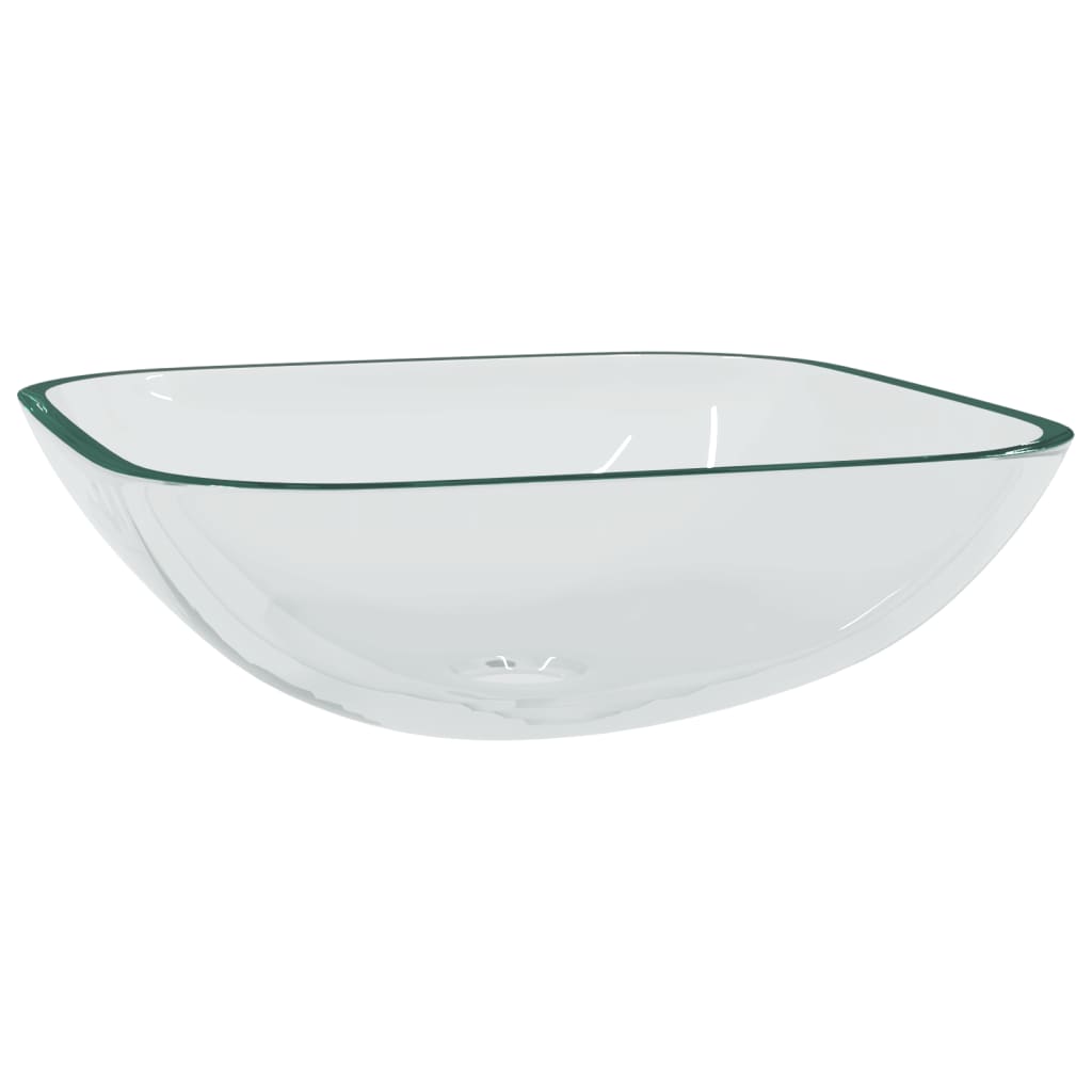 VIDAXL WASHBAIN 42x42x14 cm Glas transparent