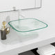 VIDAXL WASHBAIN 42x42x14 cm Glas transparent