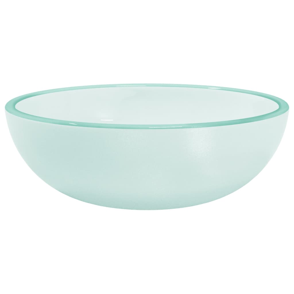 VIDAXL WASHBAIN 35X12 CM TEILTER GLASE MATTE