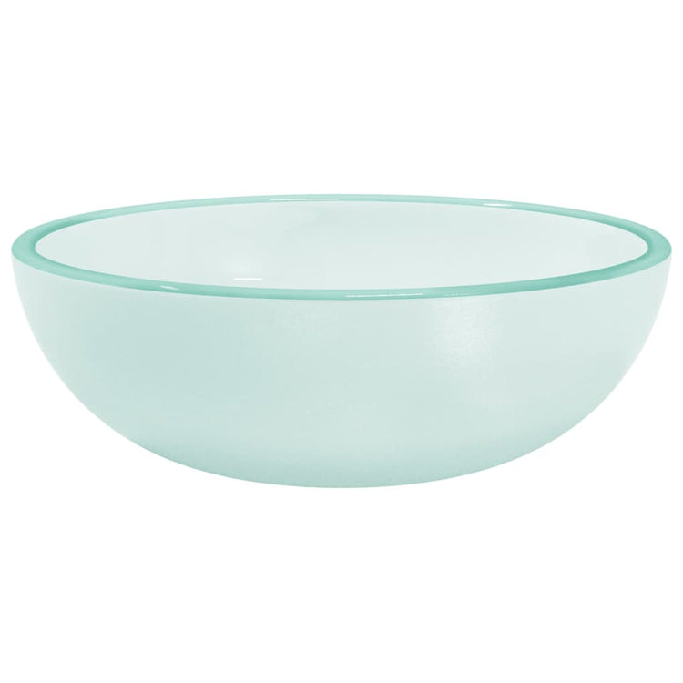 VIDAXL WASHBAIN 35X12 CM TEILTER GLASE MATTE