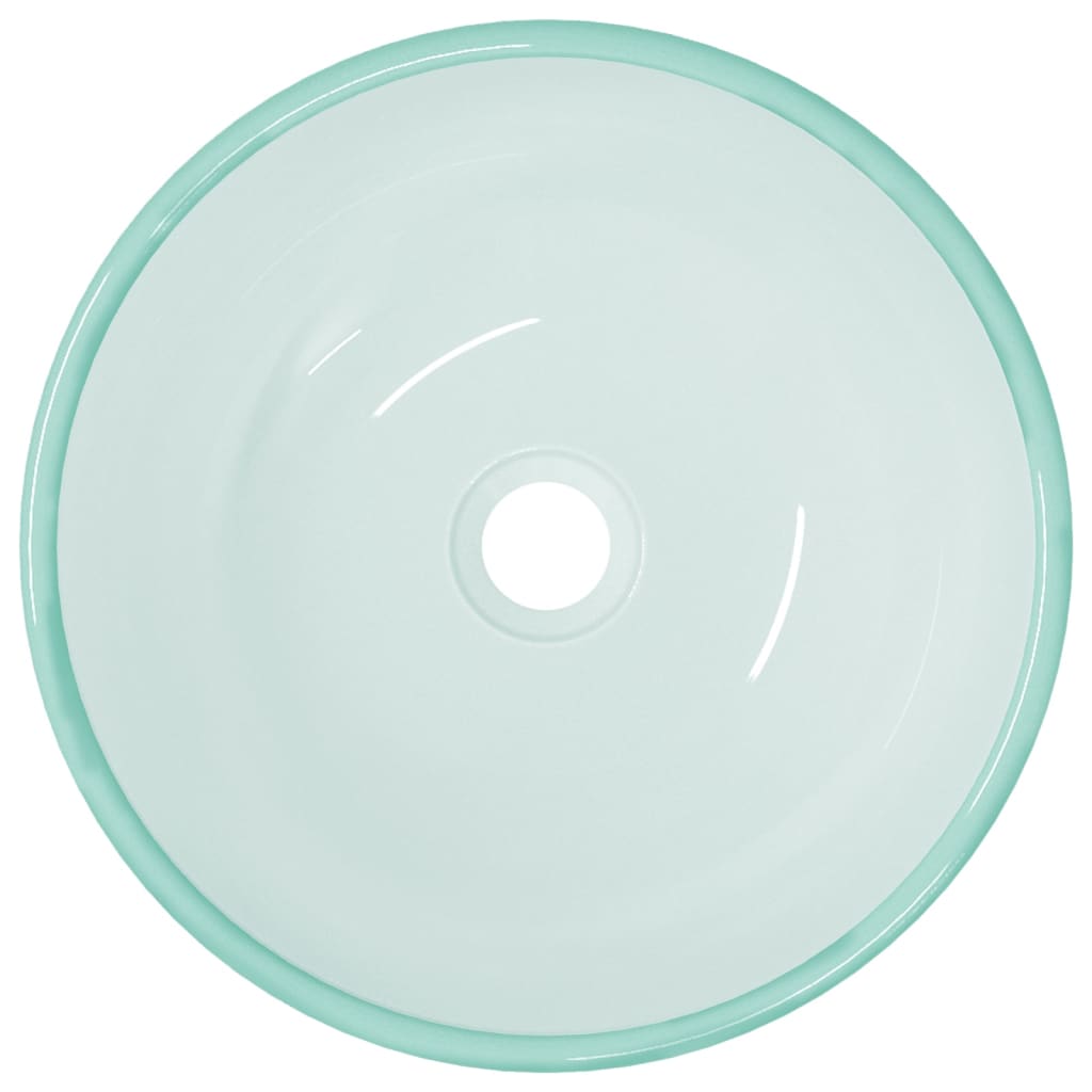 VIDAXL WASHBAIN 35X12 CM TEILTER GLASE MATTE